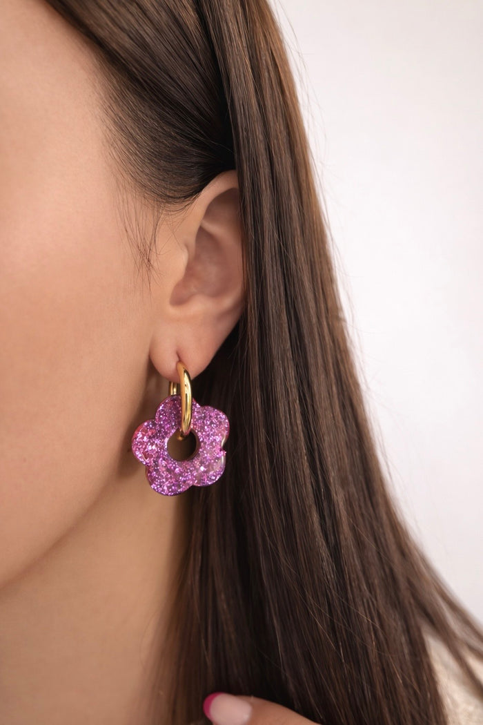 boucles hyper tendance fleurs 