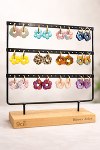 Boucles d’oreilles fleurs tendance femme 