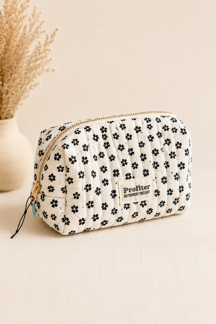 Trousse Matelassée Fleurie