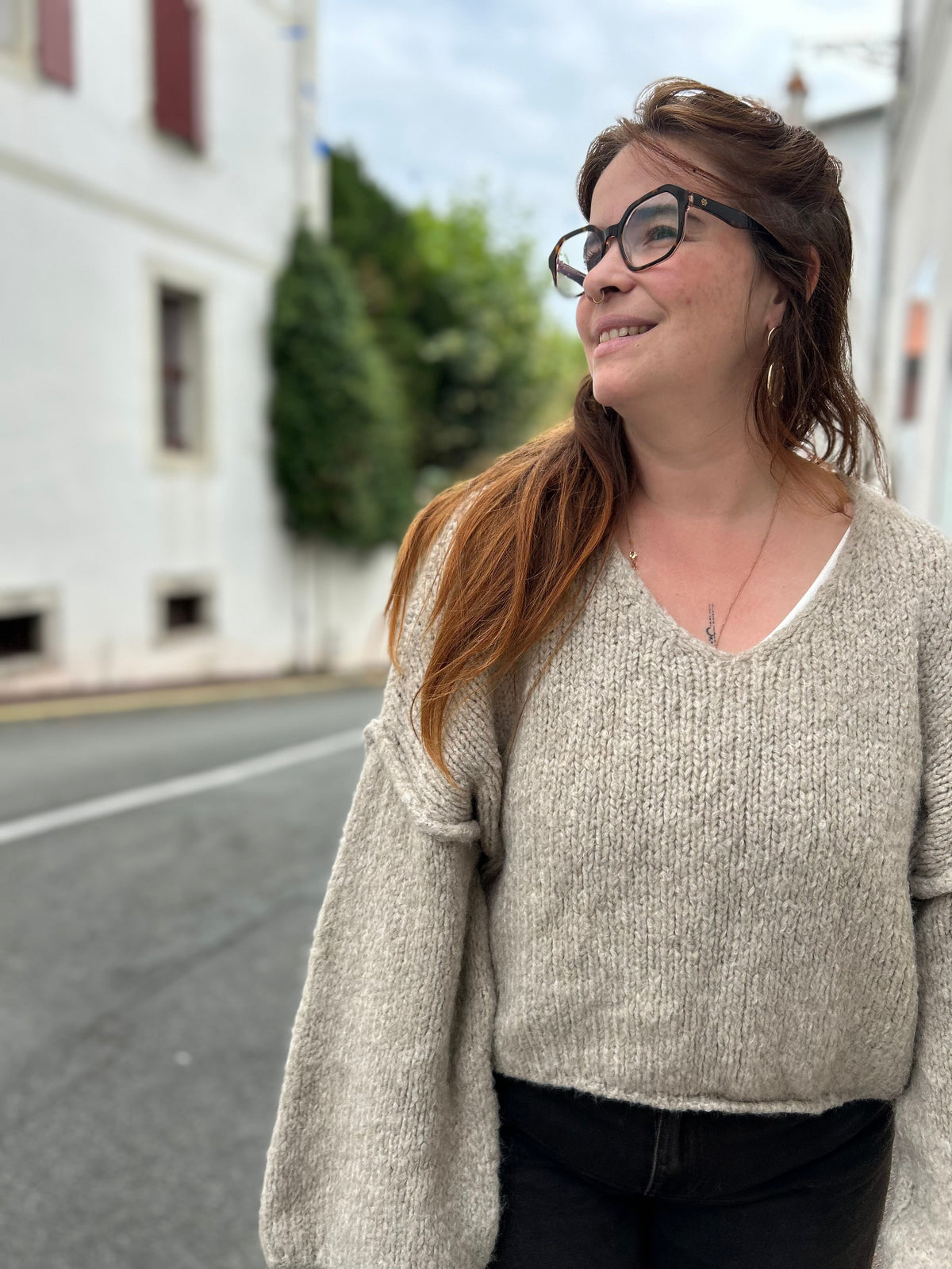 Pull Taupe Tout Doux – Manches Longues