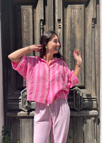 Chemise en Gaze de Coton Rayée – Couleurs Été 2026
