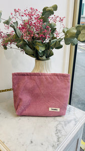 Trousse de toilette velour rose