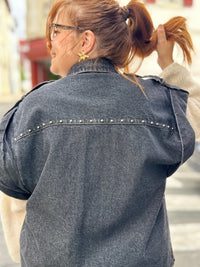 Veste jean sans manches