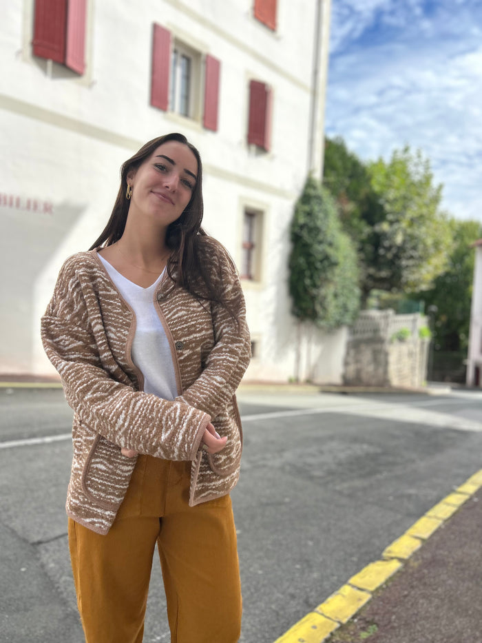 Cardigan Jacquard Ethnique | 2 couleurs