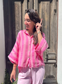 Chemise en Gaze de Coton Rayée – Couleurs Été 2026