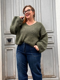 Jean large femme bleu – coupe loose