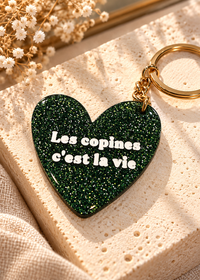 Porte-clés cœur à message