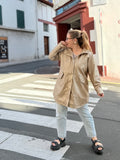 🌿 PARKA IMPERMÉABLE EFFET GOMME DOREE