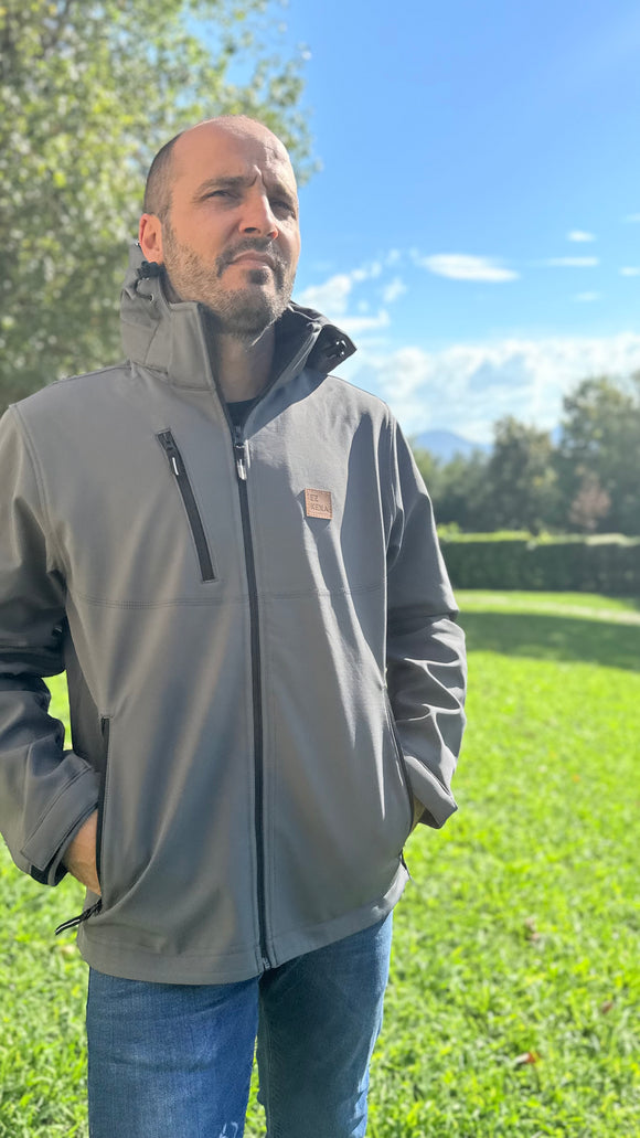Softshell EZ KEXA – Coupe-vent imperméable & doublé polaire – Gris ou Kaki