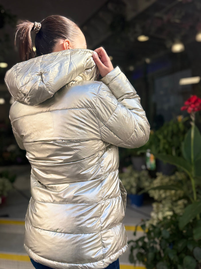Veste Imperméable Réversible à Capuche – Beige