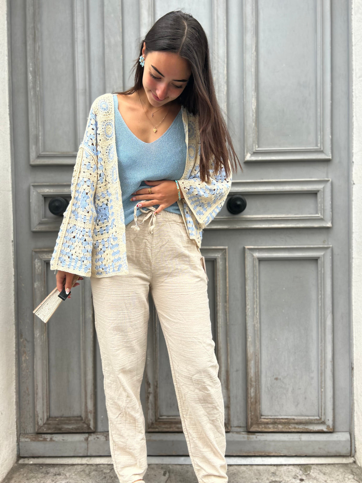 Pantalon Effet Lin Taille Unique – Collection Été 2026