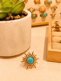 Bague Réglable Turquoise - Acier Inoxydable | 12 Modèles