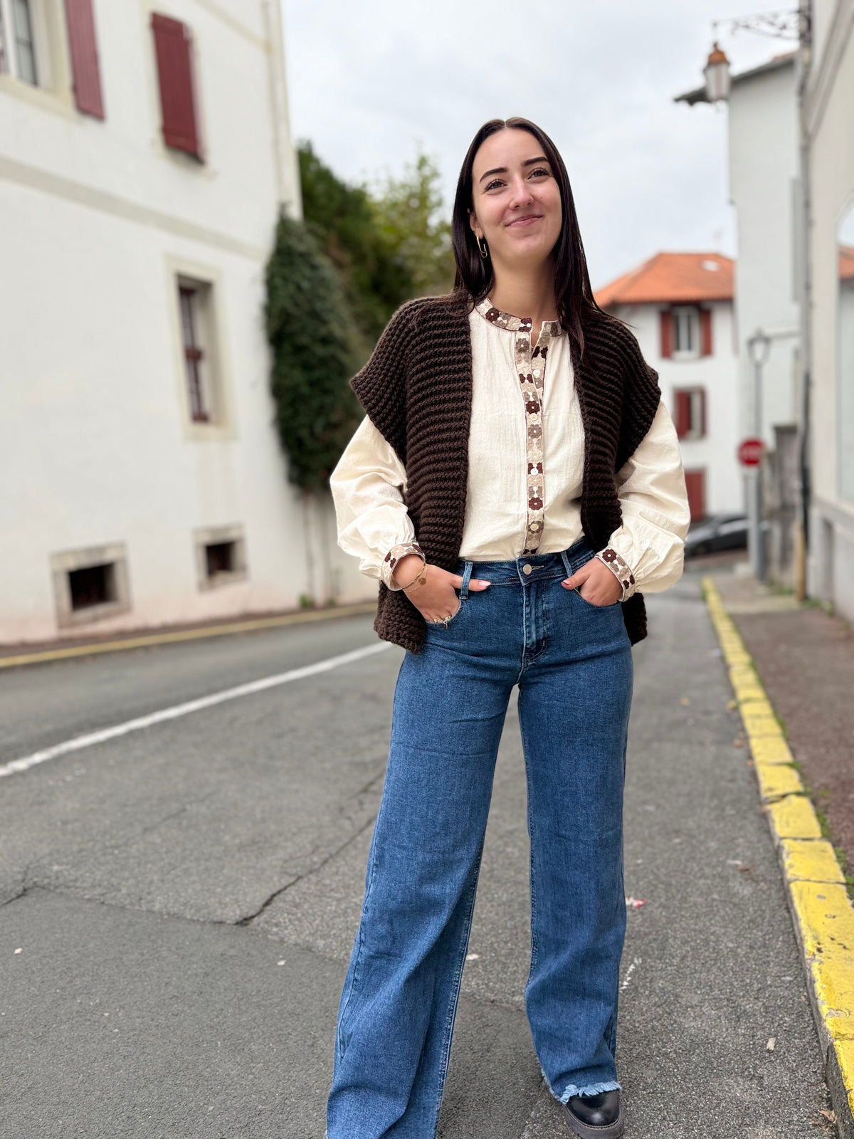 Jean femme Les Coquettes coupe wide