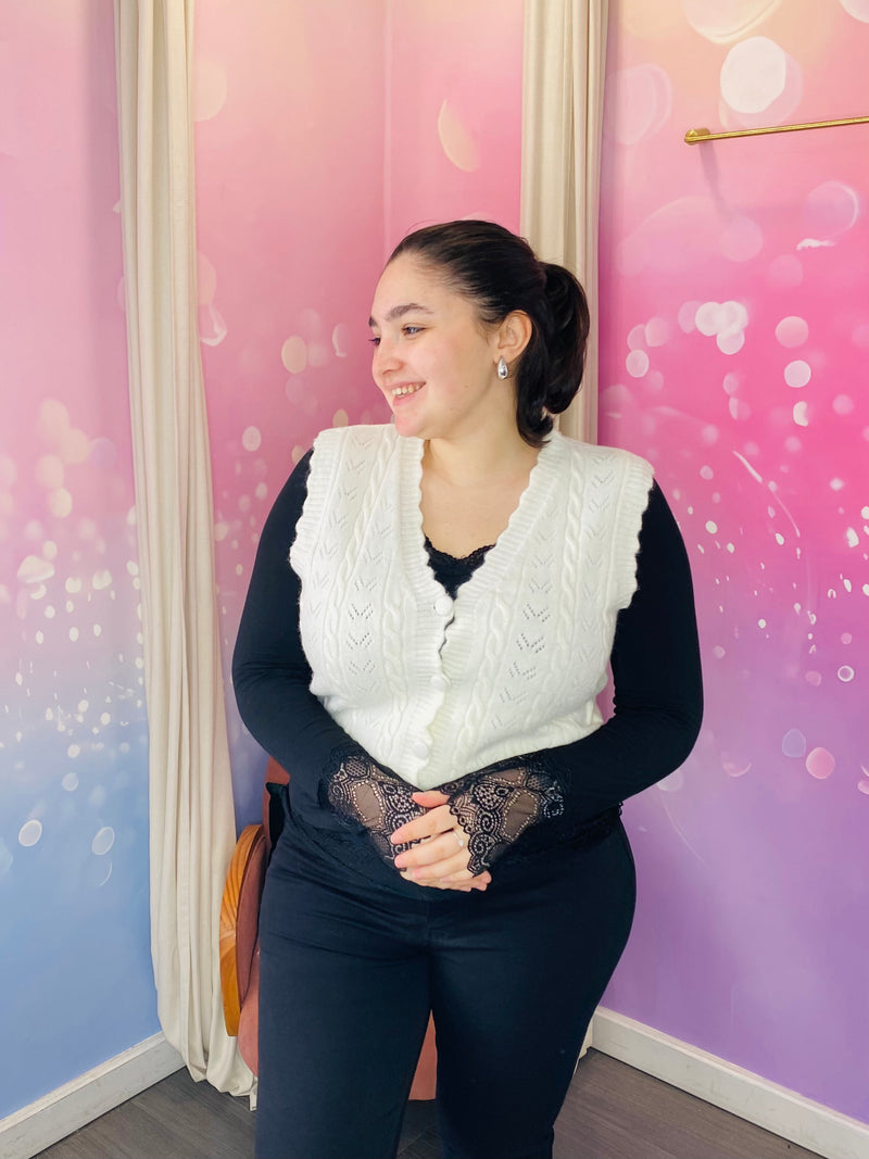 Gilet Sans Manches Romantique - NINA