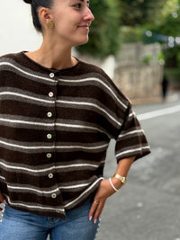 Gilet rayé ultra doux — Taille unique | Modadom