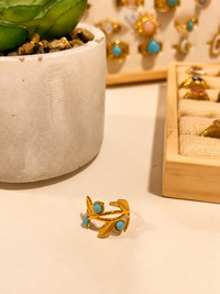 Bague Réglable Turquoise - Acier Inoxydable | 12 Modèles