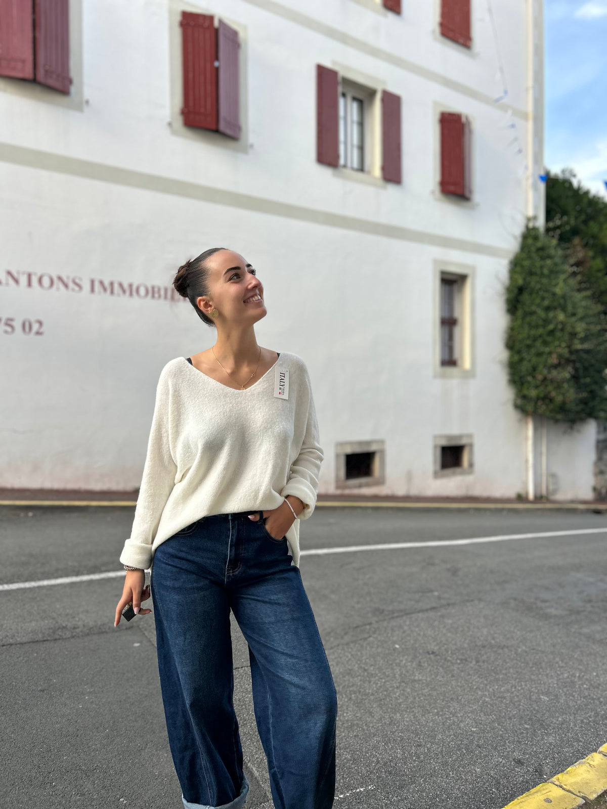 Pull col V — 8 couleurs | Matières nobles | Modadom