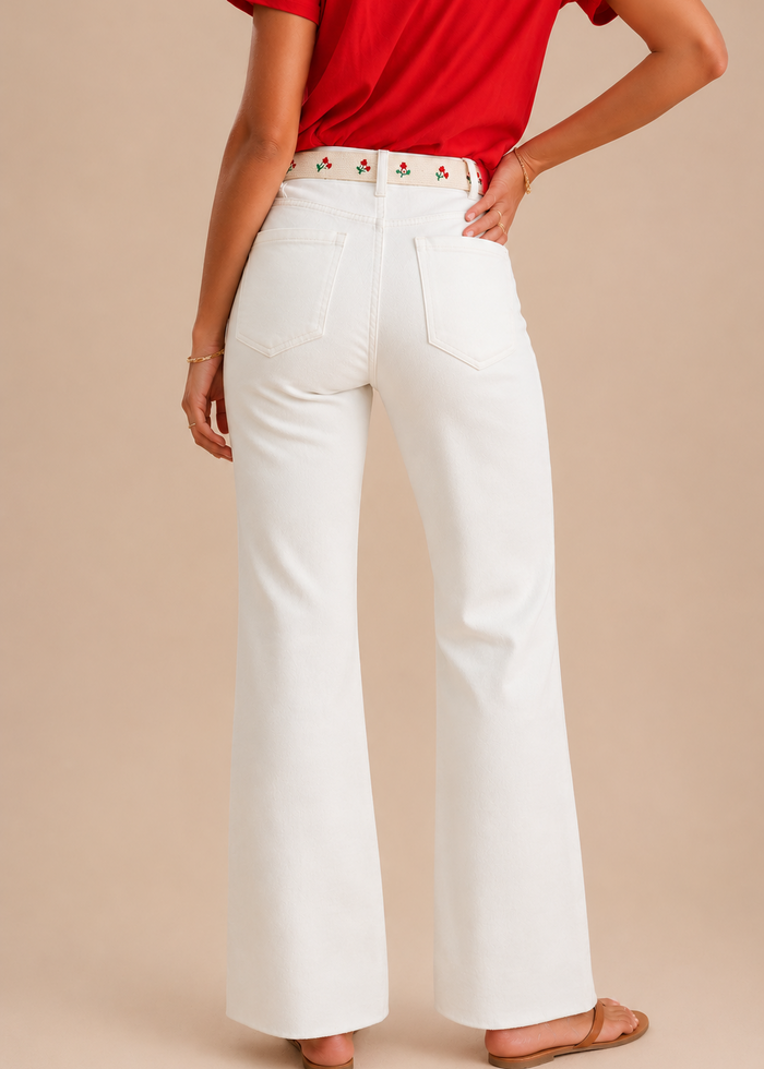 Jean Blanc Ceinture Cerises – Maison Onado