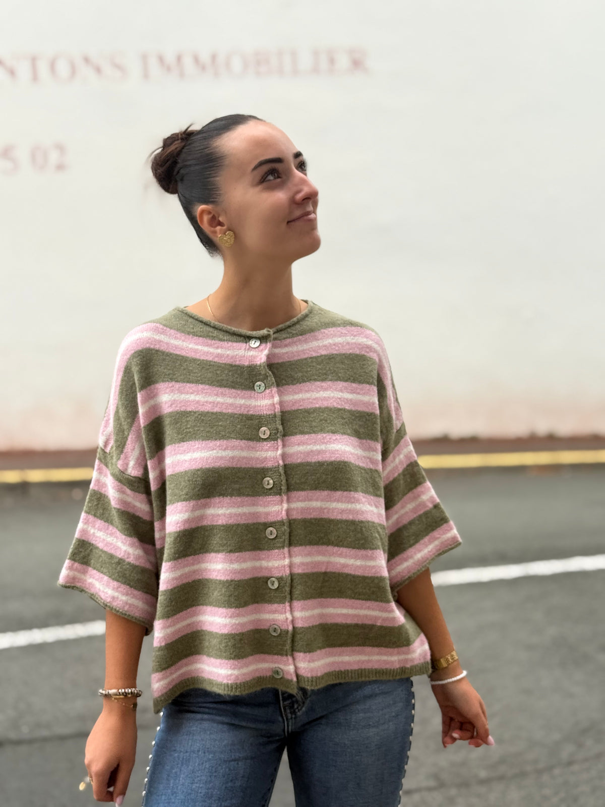 Gilet rayé ultra doux — Taille unique | Modadom