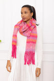 🧣 Écharpe Rayée Fushia – Pour celles qui n’ont pas peur de la couleur