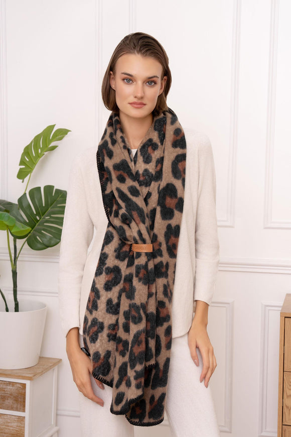 🧣 Écharpe Léopard – L’imprimé félin chic