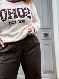 Pantalon large femme en coton – coupe confort