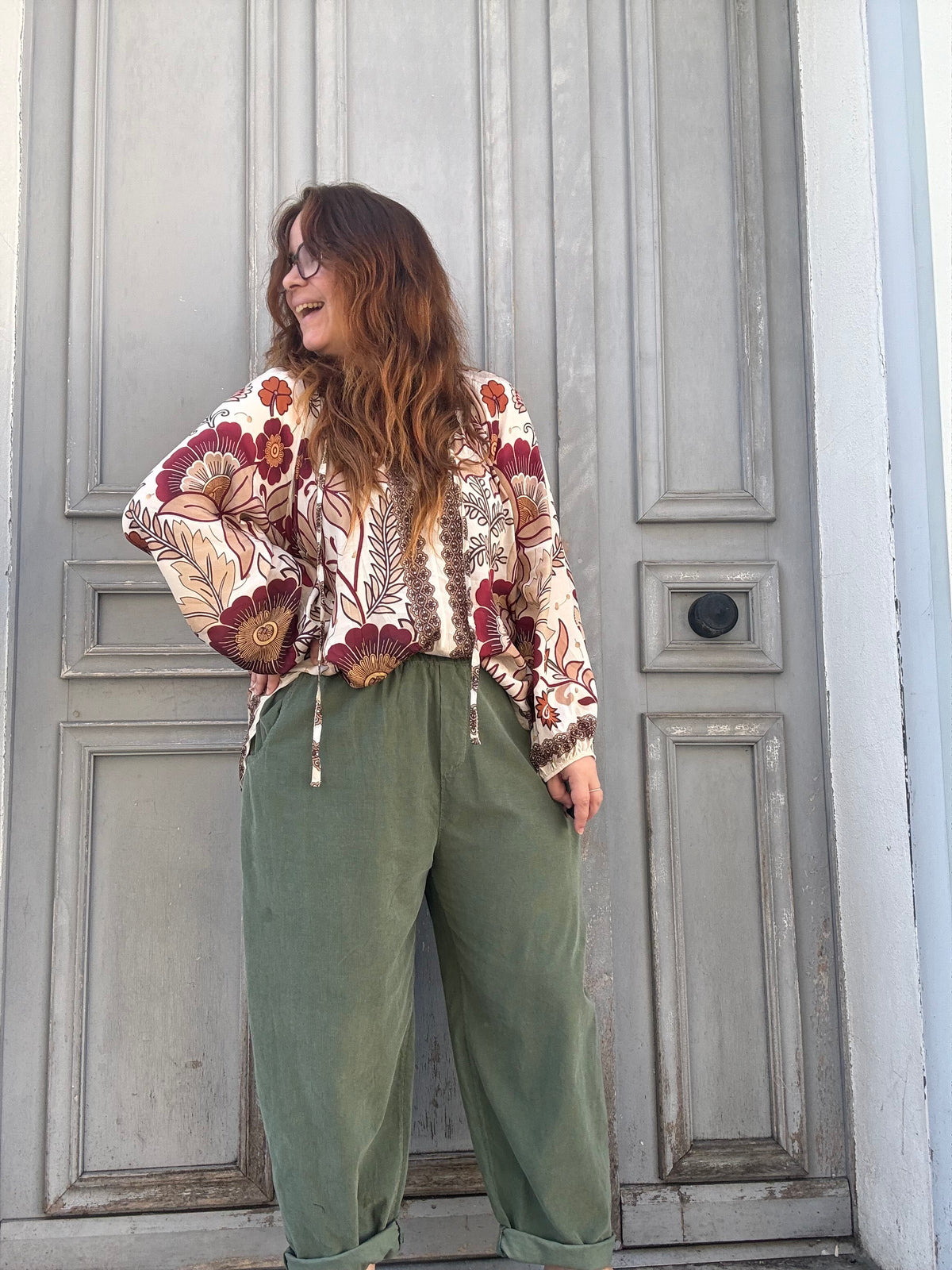 Pantalon barrel grande taille