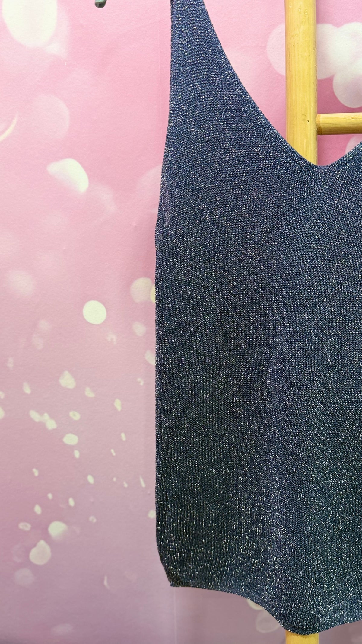 Débardeur Col V Pailleté Lurex