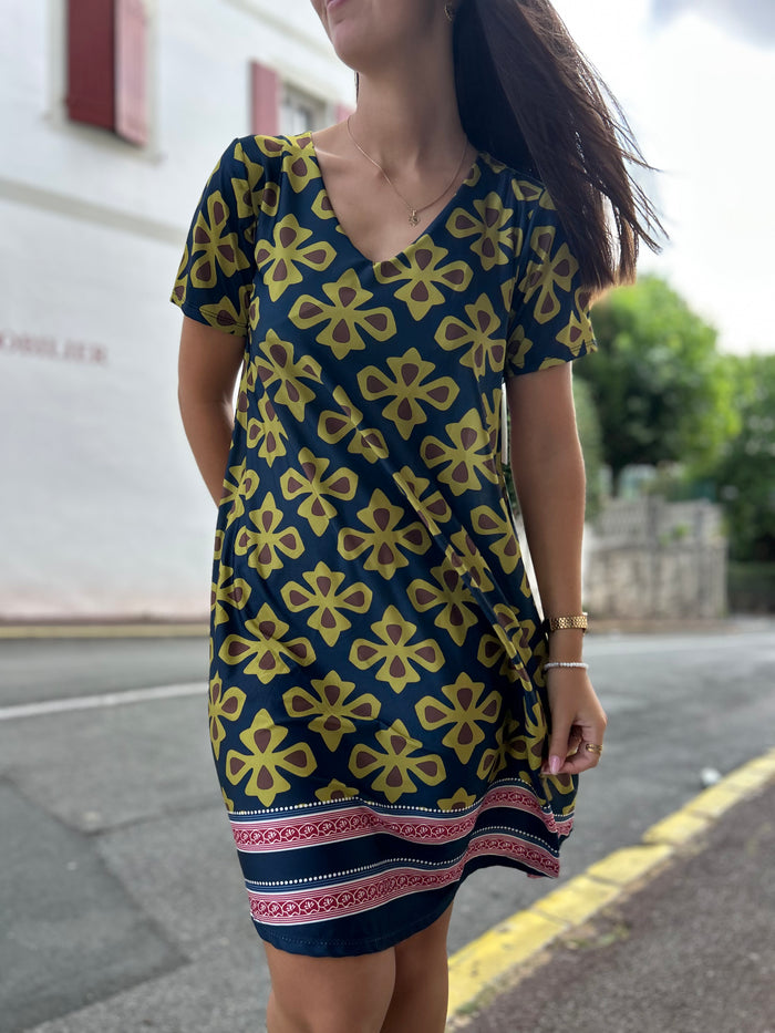 Robe Licra Manches Courtes | Taille Unique | Plusieurs Coloris