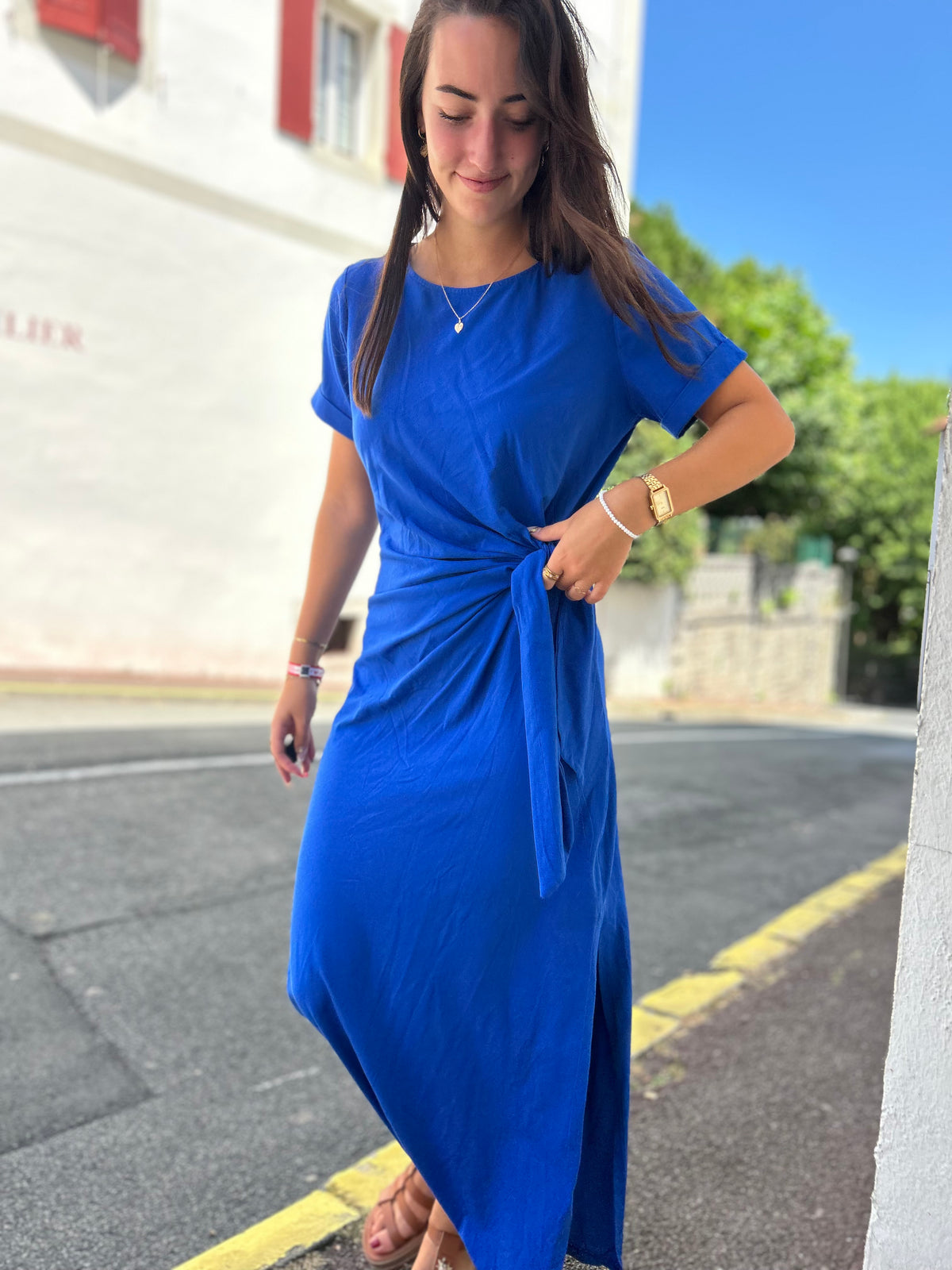Robe Longue Nœud – Taille Unique