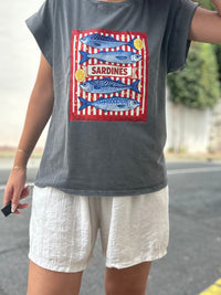 T-shirt Sardines - Taille Unique