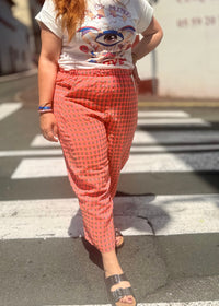 Pantalon Carreaux Taille Élastique – Taille Unique