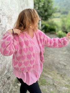 Gilet oversize laine cœur tendance 2025 Modadom