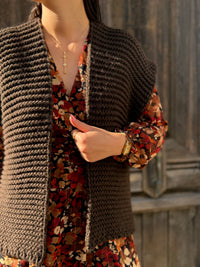 Gilet sans manches femme en grosse maille