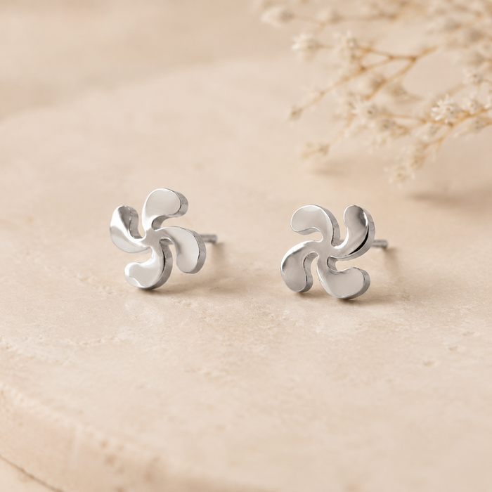 Boucles d'oreilles Croix Basque – Acier Inoxydable