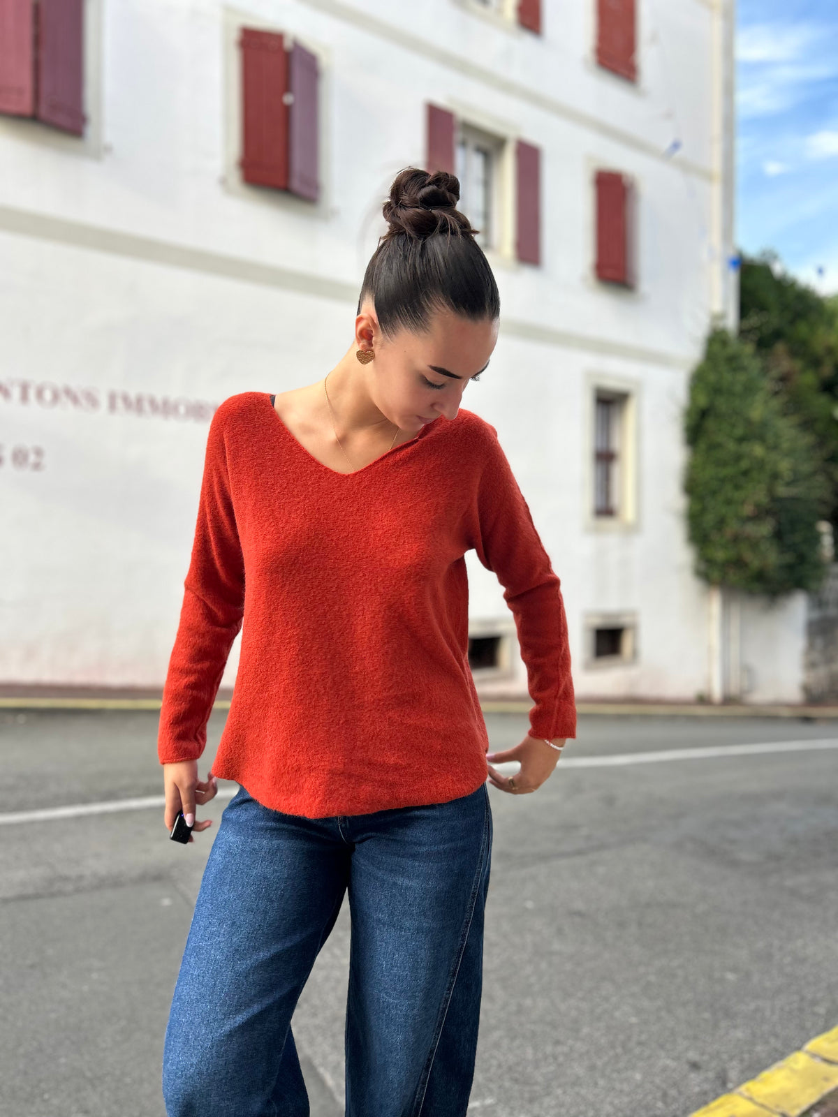 Pull col V — 8 couleurs | Matières nobles | Modadom