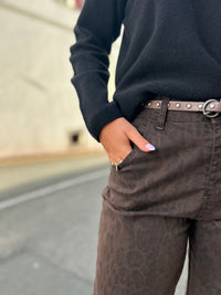 Pantalon Barrel Léopard