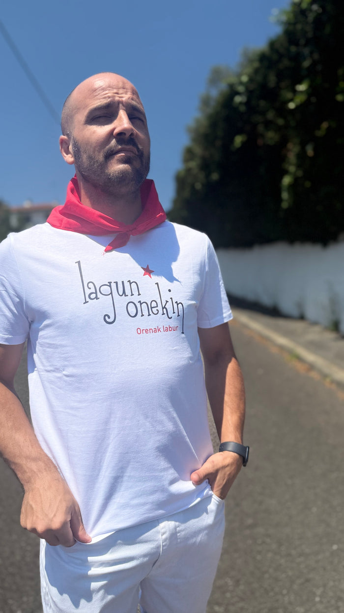 Kit Festif T-shirt & Foulard Homme EZ KEXA – Fêtes de Pampelune & Bayonne
