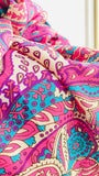 Grand foulard - soie - fushia