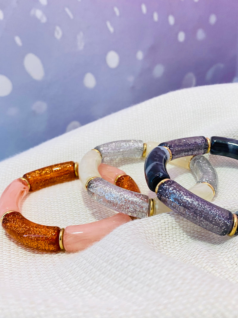 Bracelet - Elastique Résine - 3 Coloris