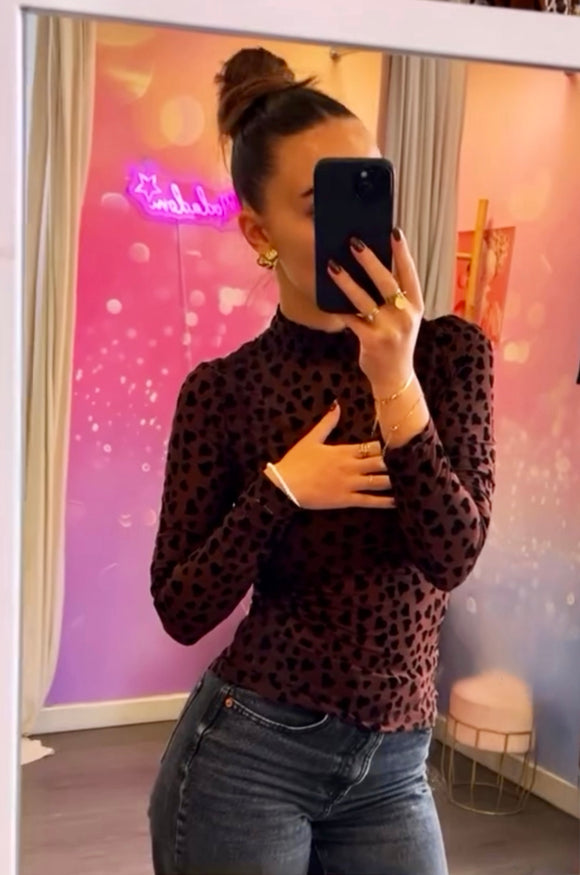 Haut- par transparence - cœur chocolat