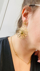 Boucles d’oreilles Flowers - acier