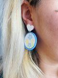 Boucles d’oreilles en acier . Co. color!