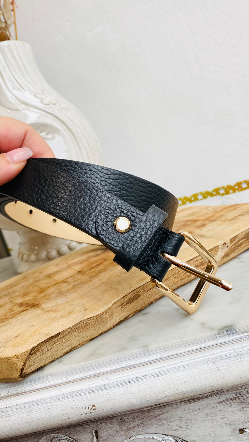 Ceinture - cuir - noire