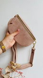 Sac banane - cuir- Rose