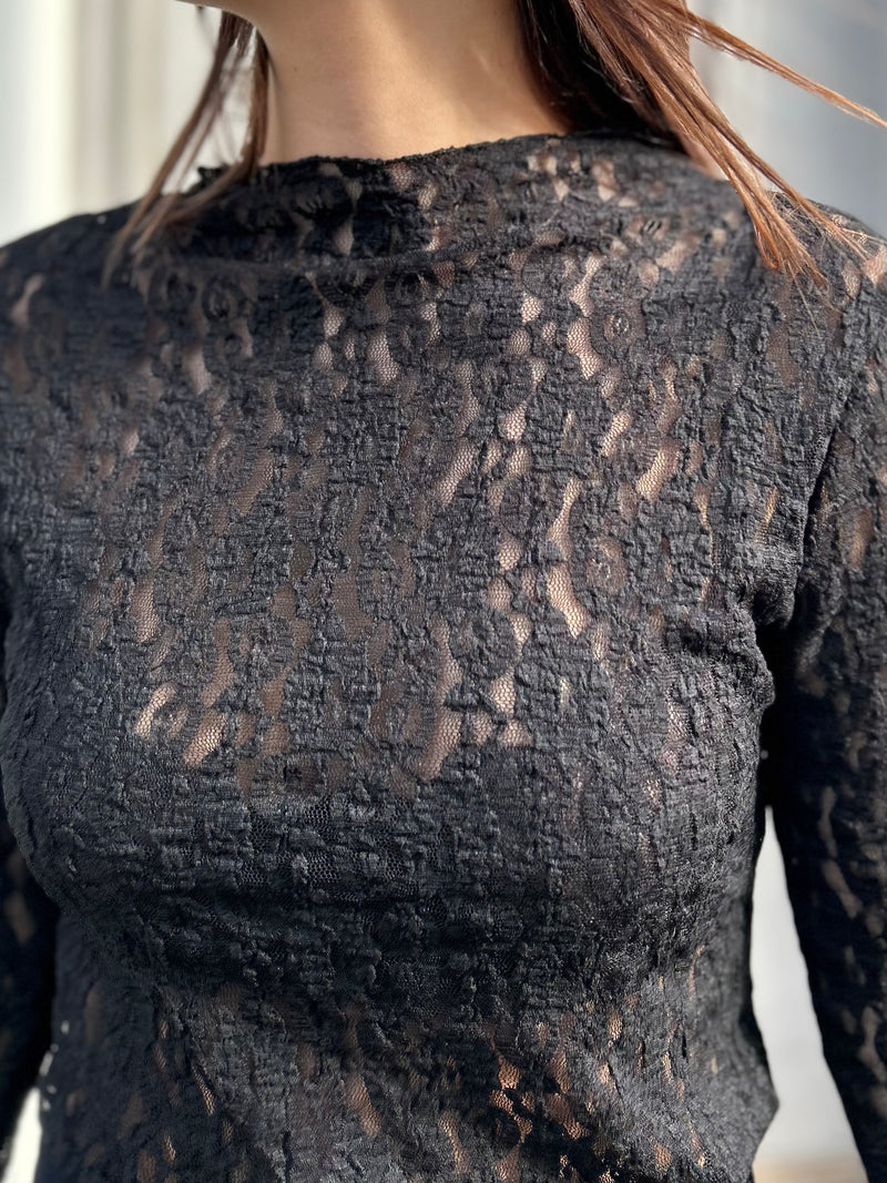 ✨ Haut Dentelle Seconde Peau – Fabriqué en Italie 🇮🇹