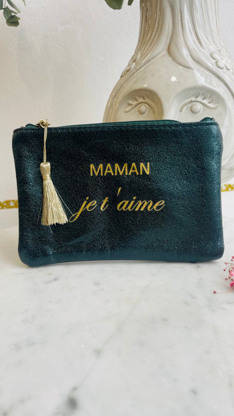 Pochette -maman je t’aime - métallisé