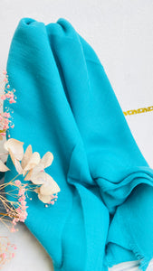 Grand foulard - cashmere - turquoise