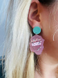 Boucles d’oreilles en acier . Co. color!