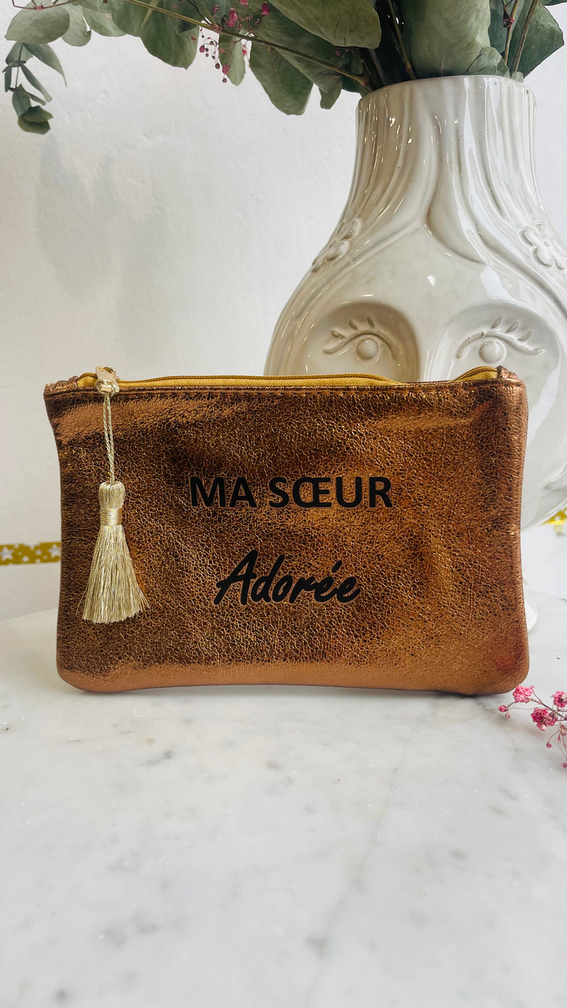Pochette -ma soeur Adoree - métallisé